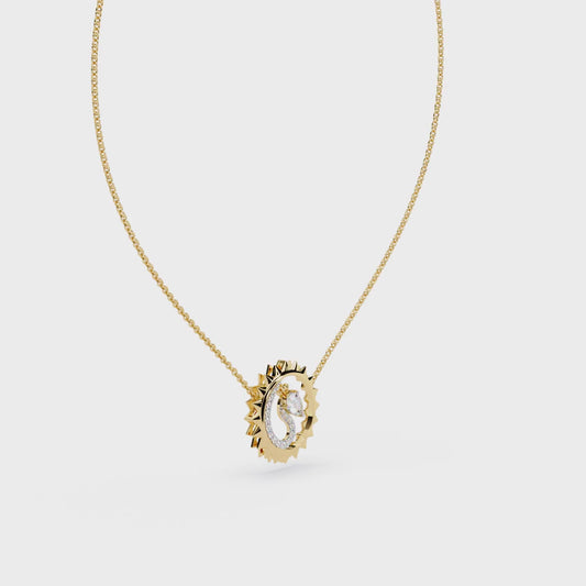 Sunburst Peacock Necklace
