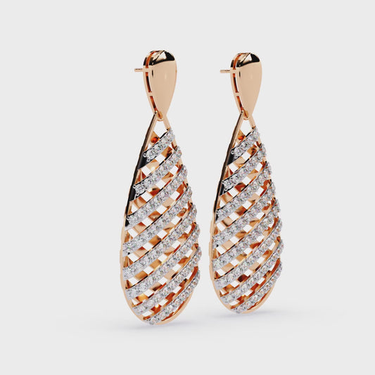 Lattice Teardrop Drop Earrings